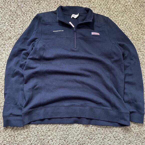 Vineyard Vines Sweatshirt Large 1/4 Zip Pullover Blue Women’s Top Jacket Coat - Picture 1 of 6